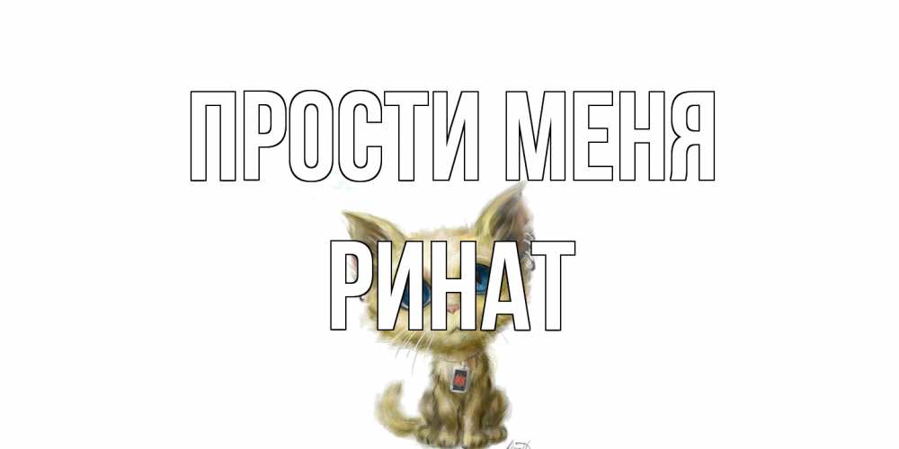 Открытка на каждый день с именем, Ринат Прости меня прости меня открытка с котиком Прикольная открытка с пожеланием онлайн скачать бесплатно 