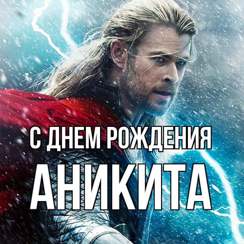 Открытка с именем, Аникита, С днем рождения