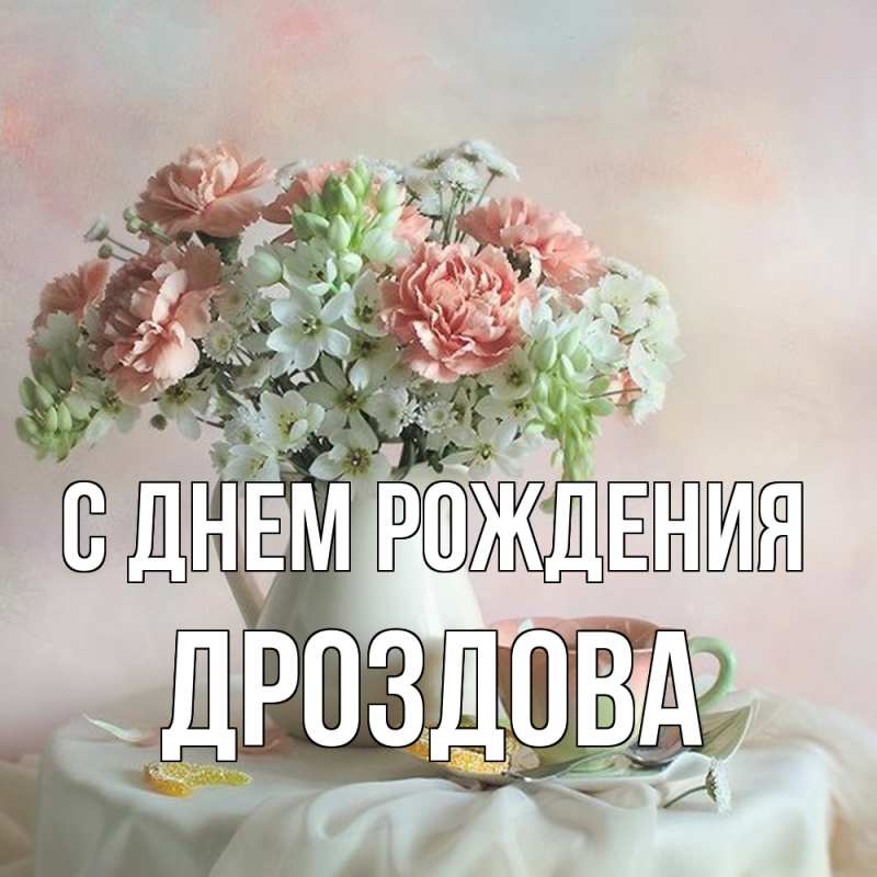 Картинка С днем рождения, Дроздова