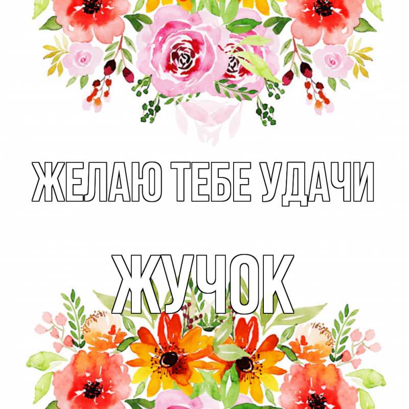 Картинка Желаю тебе удачи, жучок