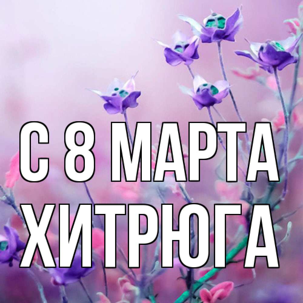 Открытка на каждый день с именем, хитрюга C 8 МАРТА международный женский день 2 Прикольная открытка с пожеланием онлайн скачать бесплатно 