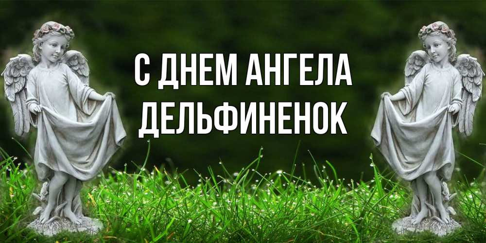 Открытка на каждый день с именем, дельфиненок С днем ангела небо, ангел, девушка Прикольная открытка с пожеланием онлайн скачать бесплатно 