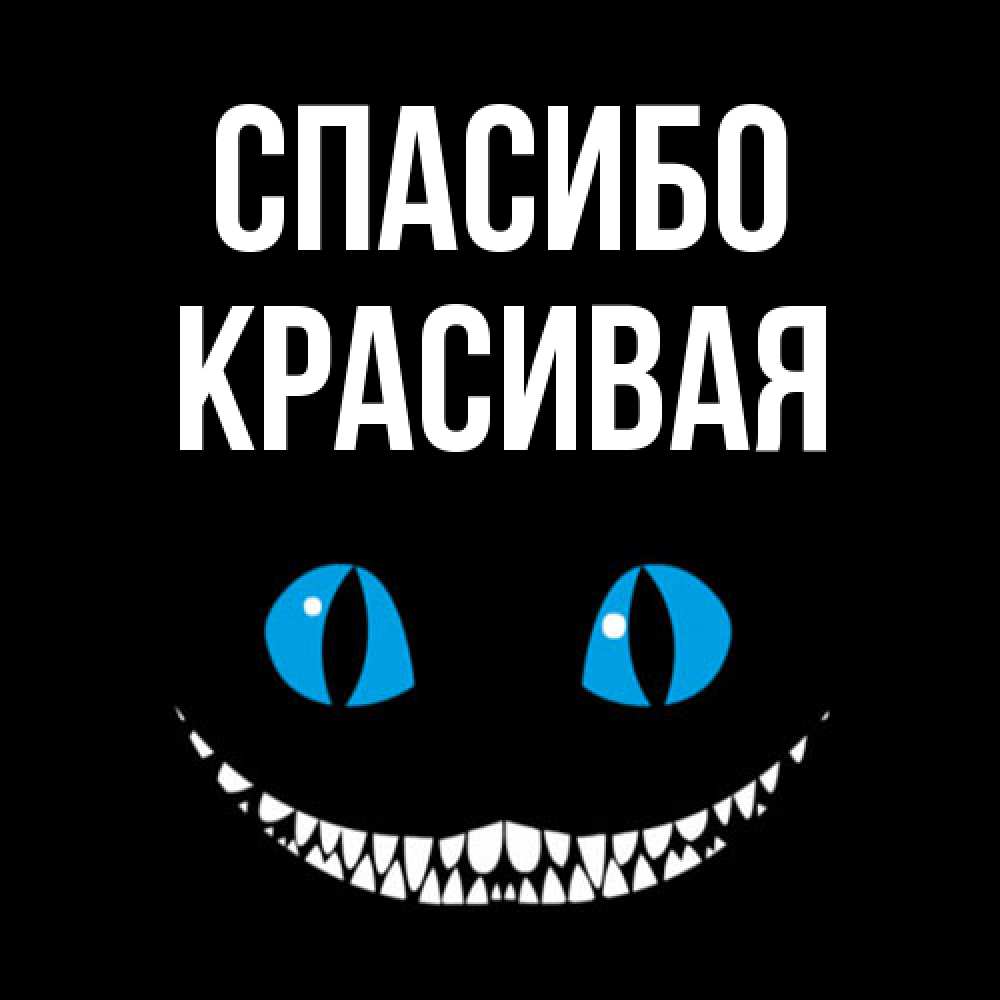 Открытка на каждый день с именем, Красивая Спасибо благодарю от чеширика Прикольная открытка с пожеланием онлайн скачать бесплатно 