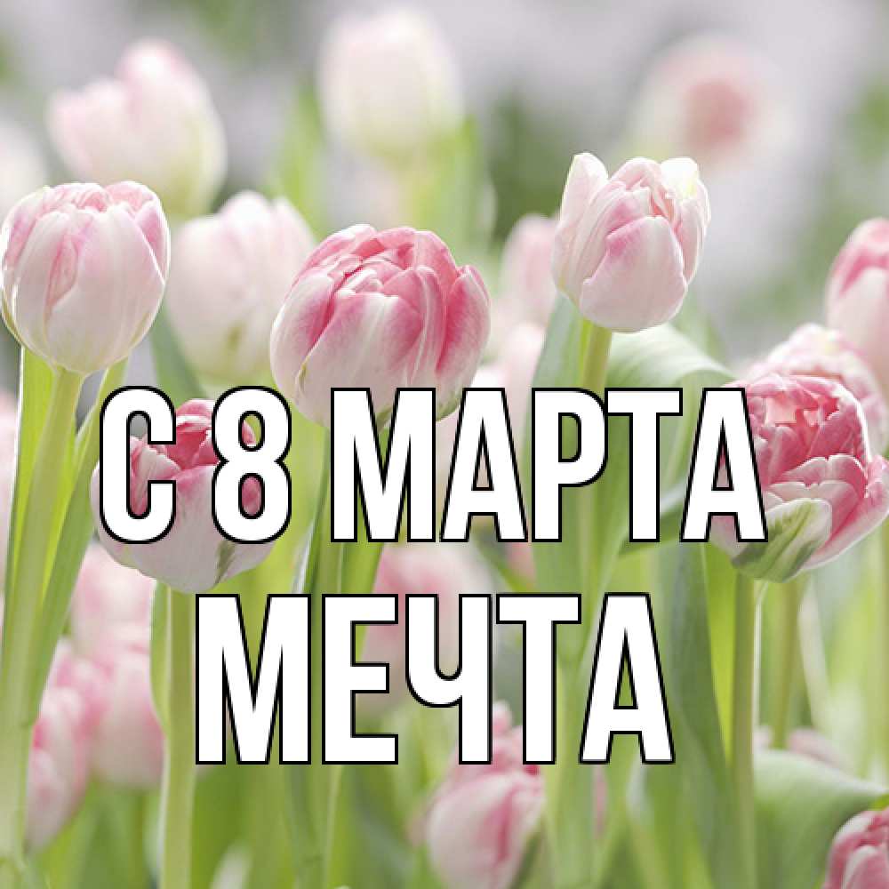 Открытка на каждый день с именем, мечта C 8 МАРТА цветы Прикольная открытка с пожеланием онлайн скачать бесплатно 