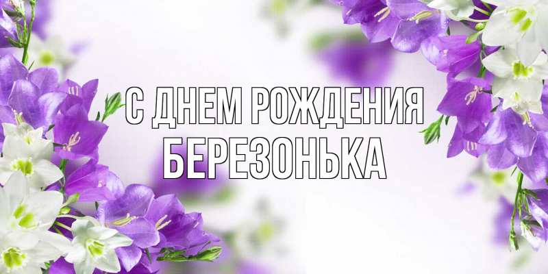 Открытка с именем, Березонька, С днем рождения