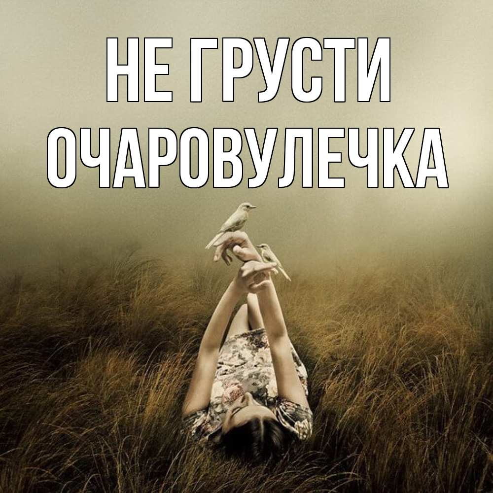 Открытка на каждый день с именем, Очаpовулечка Не грусти поле и туман Прикольная открытка с пожеланием онлайн скачать бесплатно 