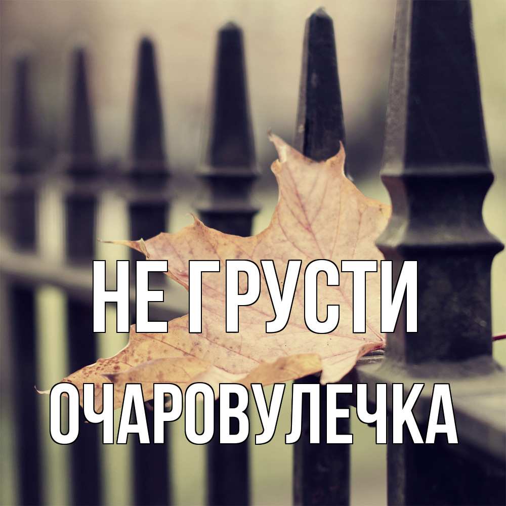 Открытка на каждый день с именем, Очаpовулечка Не грусти лист клена Прикольная открытка с пожеланием онлайн скачать бесплатно 