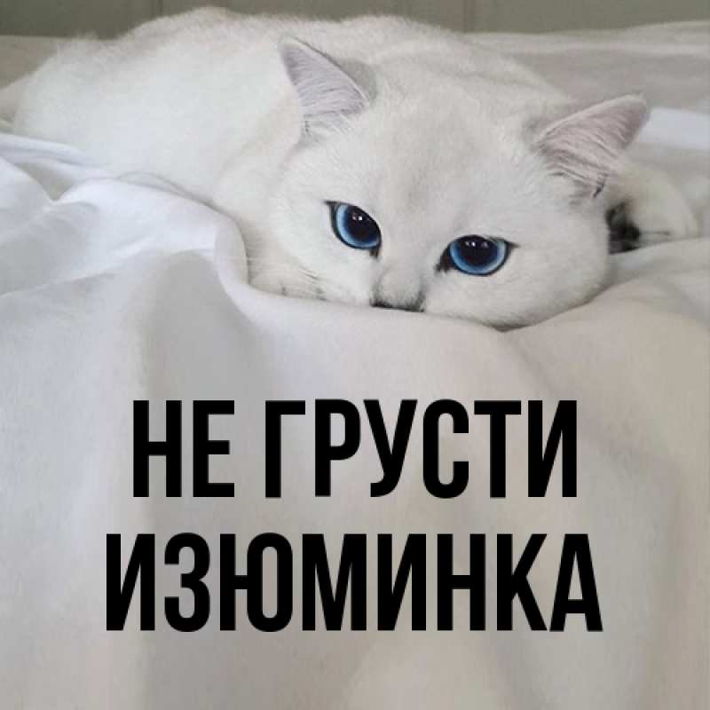 Открытка с именем, изюминка, Не грусти
