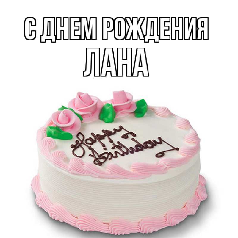 Открытка с именем, Лана, С днем рождения