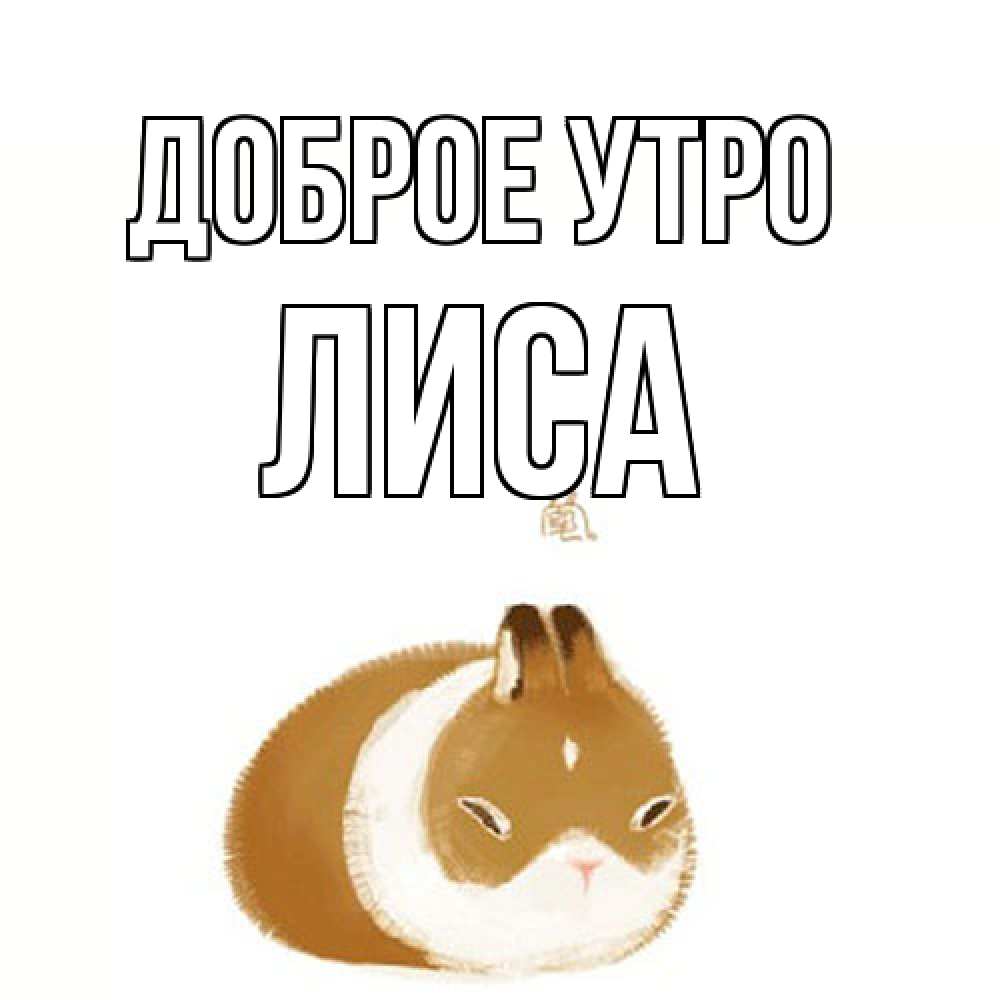 Открытка на каждый день с именем, лиса Доброе утро хорошего утречка Прикольная открытка с пожеланием онлайн скачать бесплатно 