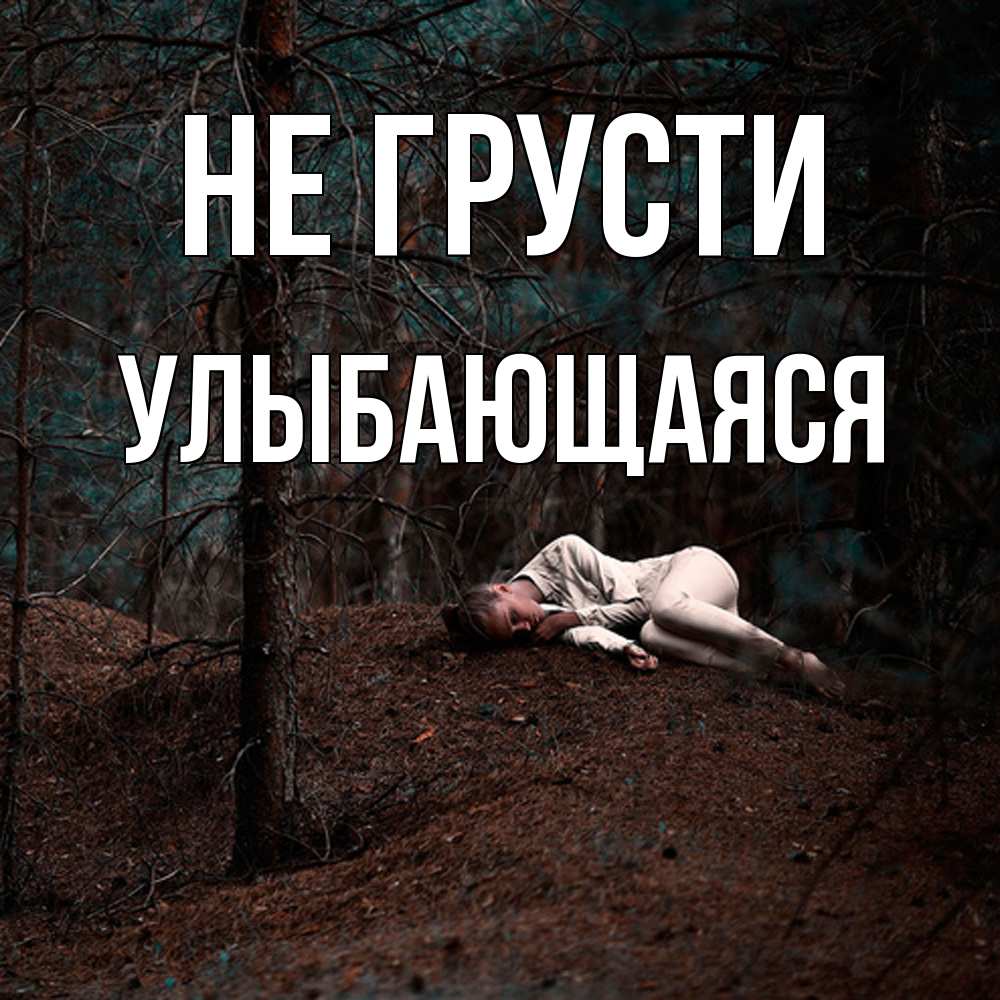 Открытка на каждый день с именем, Улыбающаяся Не грусти лес Прикольная открытка с пожеланием онлайн скачать бесплатно 