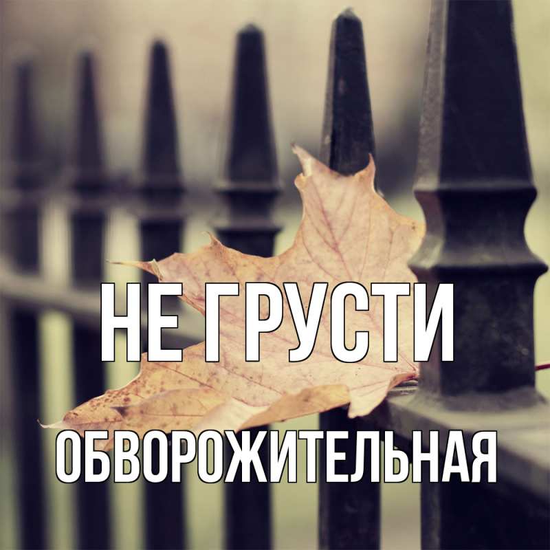 Картинка Не грусти, Обвоpожительная