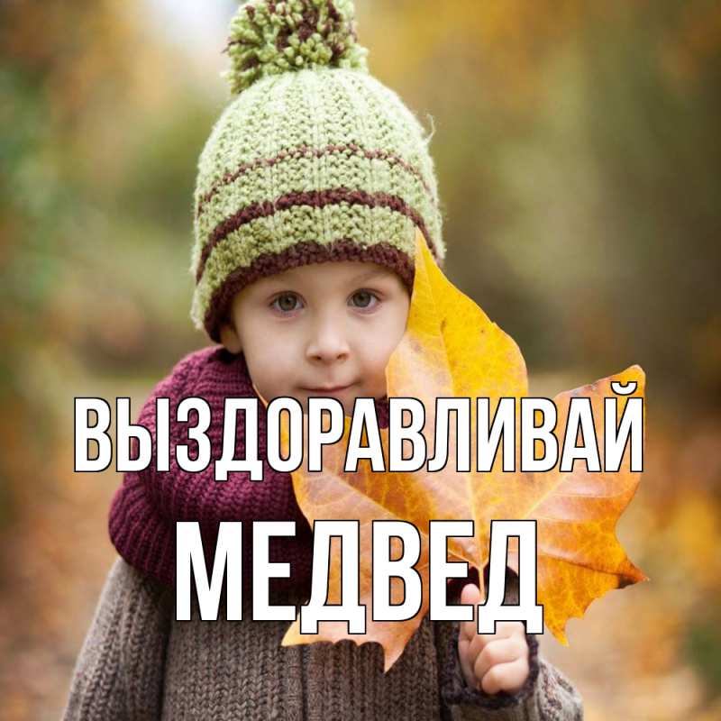Картинка Выздоравливай, Медвед