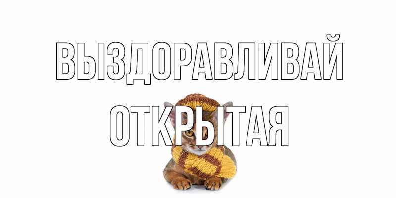 Картинка Выздоравливай, открытая
