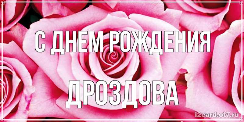 Картинка С днем рождения, Дроздова