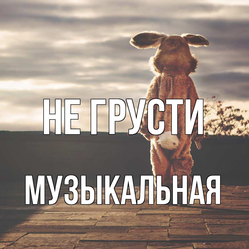 Открытка на каждый день с именем, Музыкальная Не грусти со спины Прикольная открытка с пожеланием онлайн скачать бесплатно 