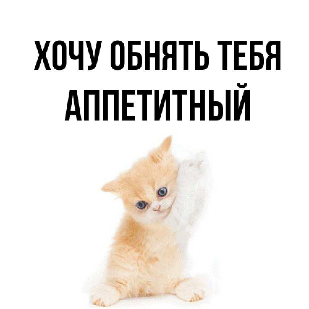 Открытка на каждый день с именем, Аппетитный Хочу обнять тебя я хочу очень скорее обнимаешек Прикольная открытка с пожеланием онлайн скачать бесплатно 