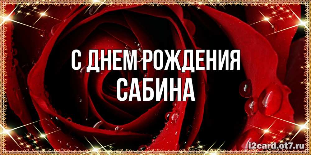 Открытка на каждый день с именем, Сабина С днем рождения цветок в росе на день рождения Прикольная открытка с пожеланием онлайн скачать бесплатно 