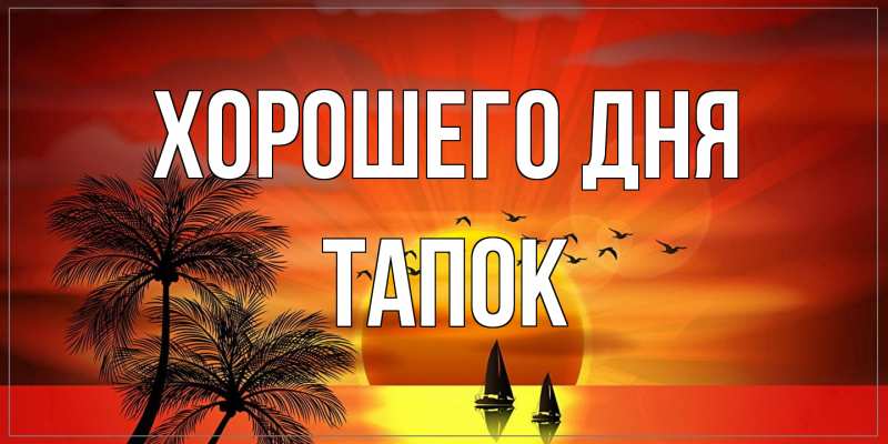 Картинка Хорошего дня, Тапок
