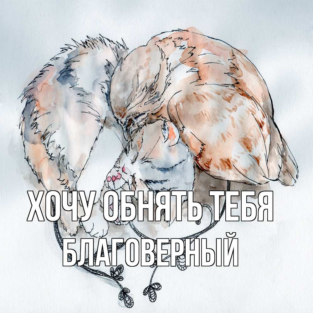 Открытка на каждый день с именем, Благоверный Хочу обнять тебя можно быть вместе даже когда очень разные Прикольная открытка с пожеланием онлайн скачать бесплатно 