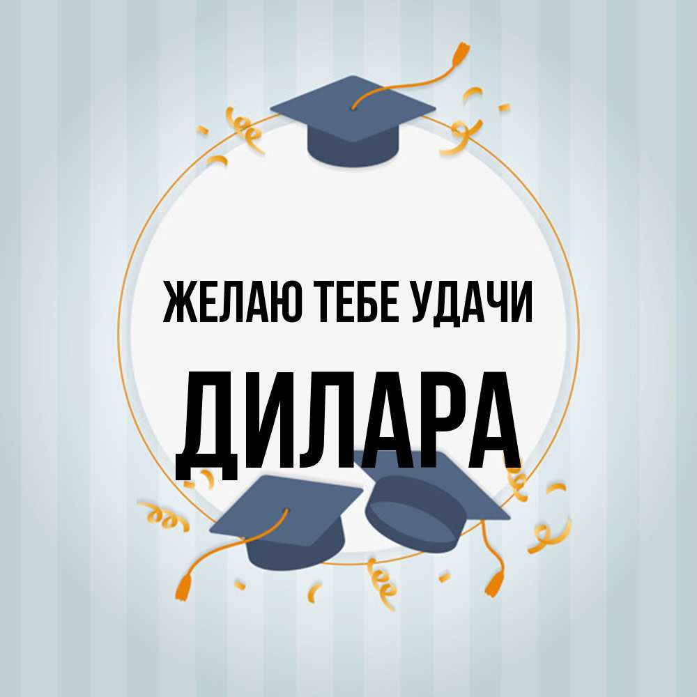 Открытка на каждый день с именем, Дилара Желаю тебе удачи для студентов Прикольная открытка с пожеланием онлайн скачать бесплатно 