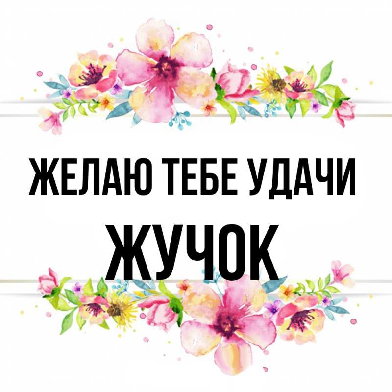 Картинка Желаю тебе удачи, жучок