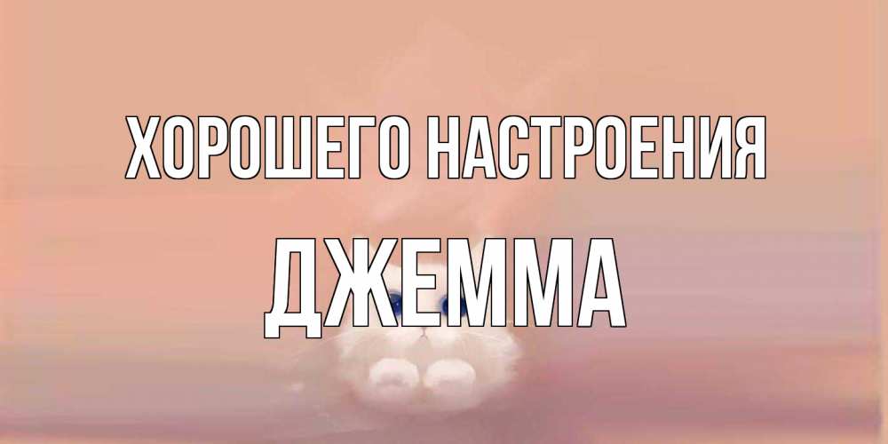 Открытка на каждый день с именем, Джемма Хорошего настроения кошка Прикольная открытка с пожеланием онлайн скачать бесплатно 
