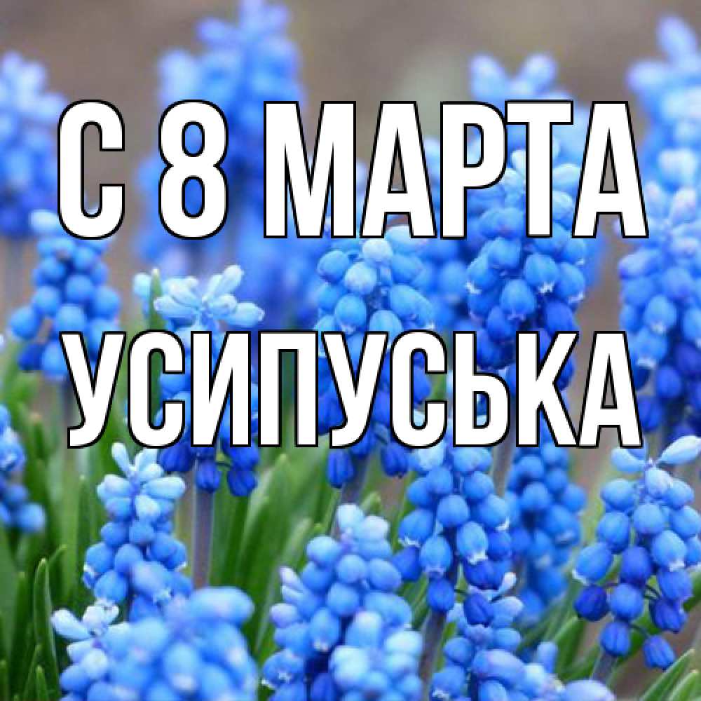 Открытка на каждый день с именем, усипуська C 8 МАРТА Поздравительная открытка для женщин с цветами на праздничную дату Прикольная открытка с пожеланием онлайн скачать бесплатно 
