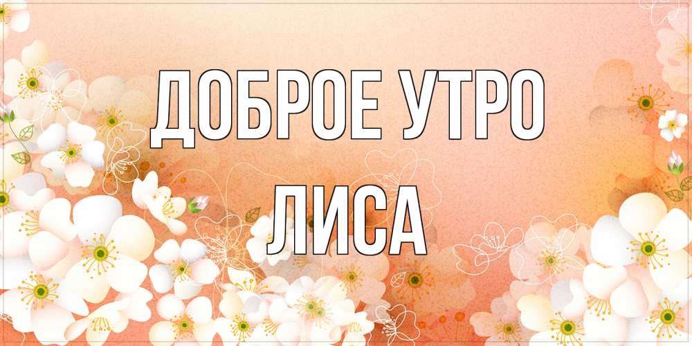 Открытка на каждый день с именем, лиса Доброе утро доброе утро с цветами Прикольная открытка с пожеланием онлайн скачать бесплатно 