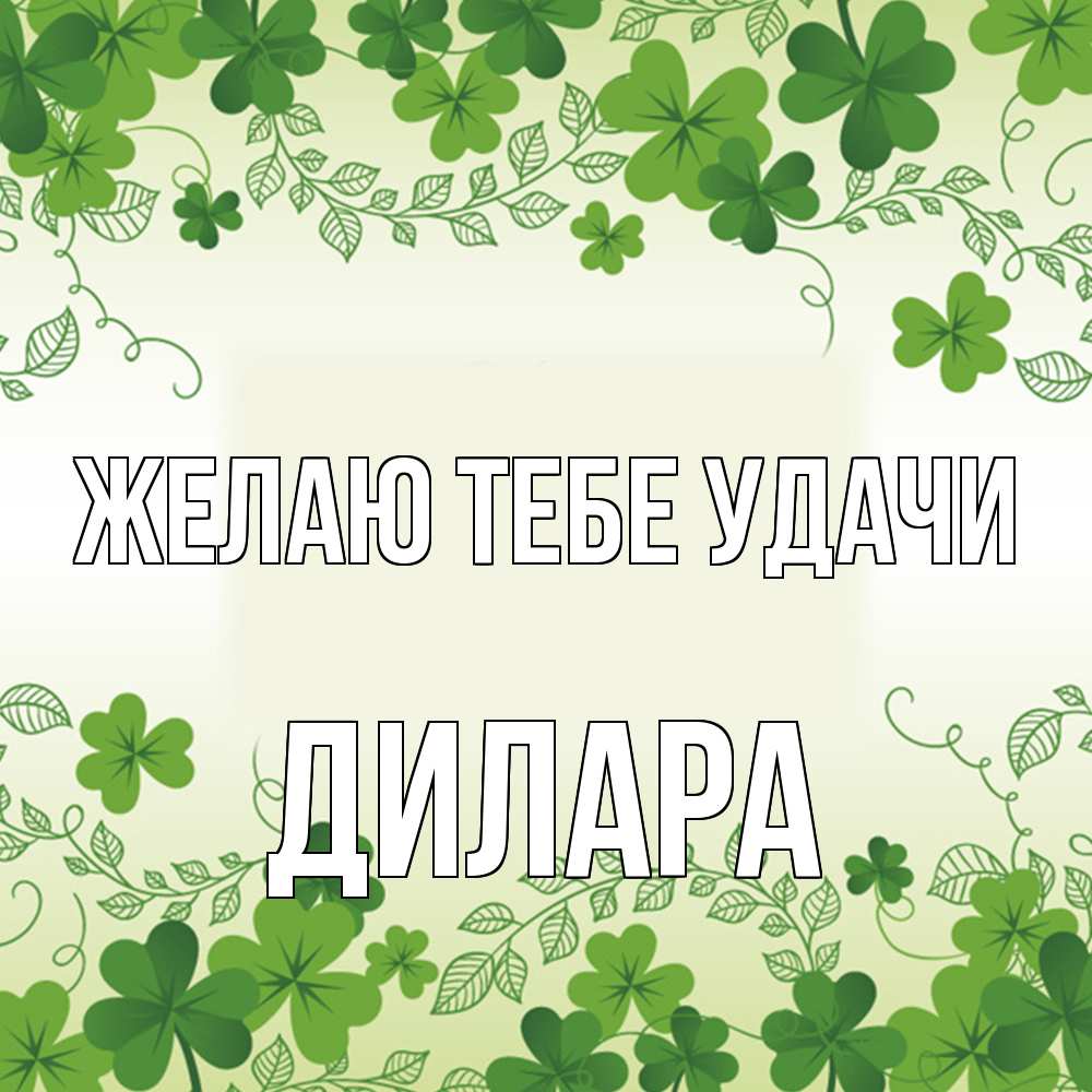 Открытка на каждый день с именем, Дилара Желаю тебе удачи открытка Прикольная открытка с пожеланием онлайн скачать бесплатно 