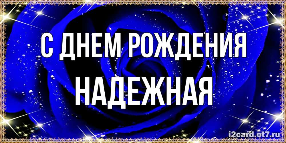 Открытка на каждый день с именем, надежная С днем рождения голубые цветы в росе Прикольная открытка с пожеланием онлайн скачать бесплатно 