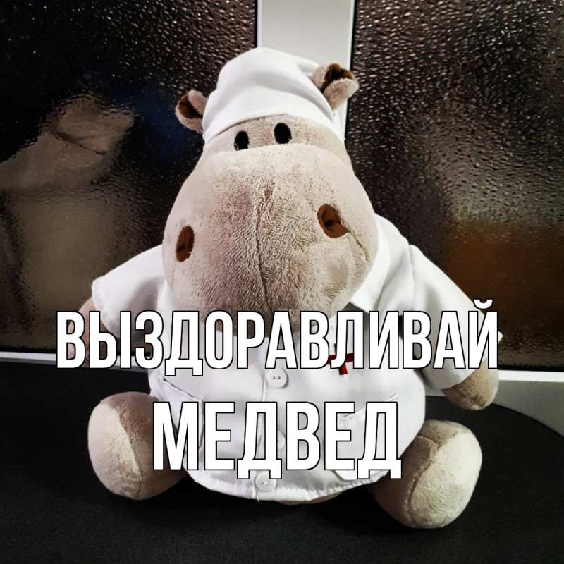 Картинка Выздоравливай, Медвед
