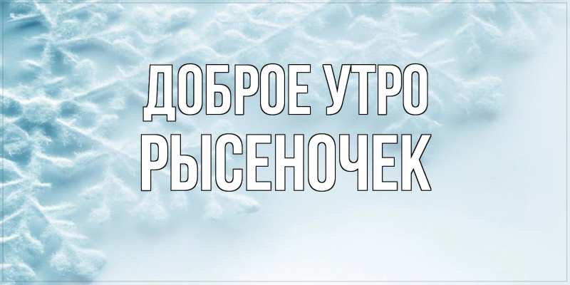 Картинка Доброе утро, Рысеночек