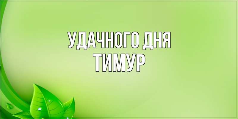 Открытка с именем, Тимур, Удачного дня