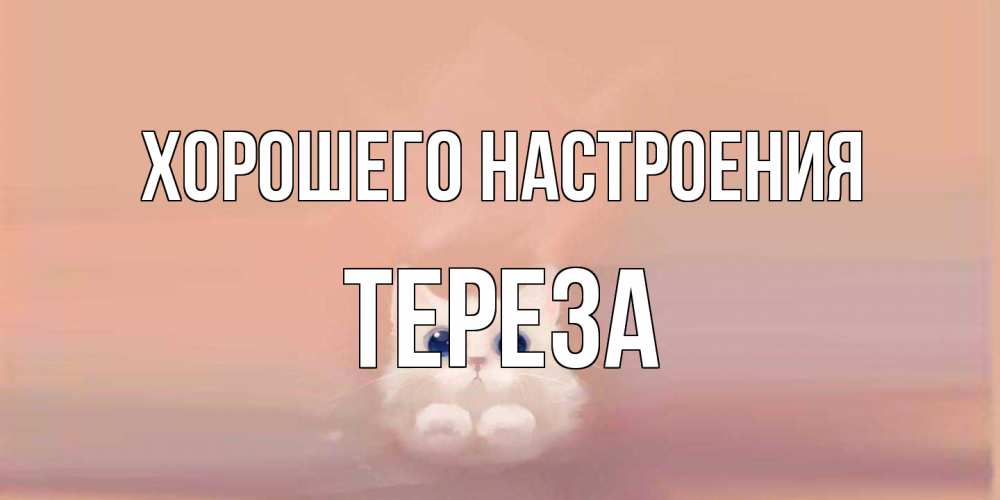Открытка на каждый день с именем, Тереза Хорошего настроения кошка Прикольная открытка с пожеланием онлайн скачать бесплатно 