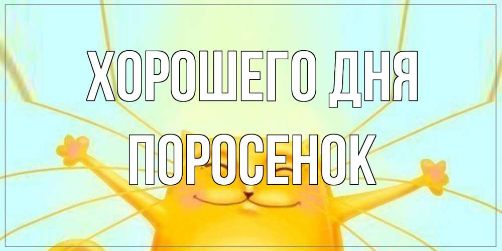 Открытка на каждый день с именем, Поросенок Хорошего дня обнимашки Прикольная открытка с пожеланием онлайн скачать бесплатно 