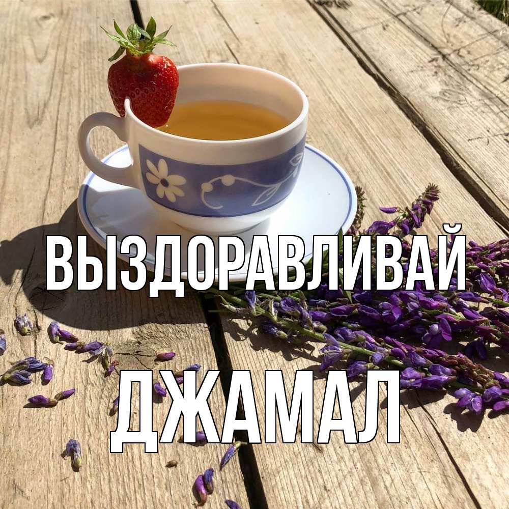 Открытка на каждый день с именем, Джамал Выздоравливай чай Прикольная открытка с пожеланием онлайн скачать бесплатно 