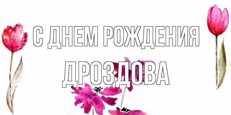 Картинка С днем рождения, Дроздова