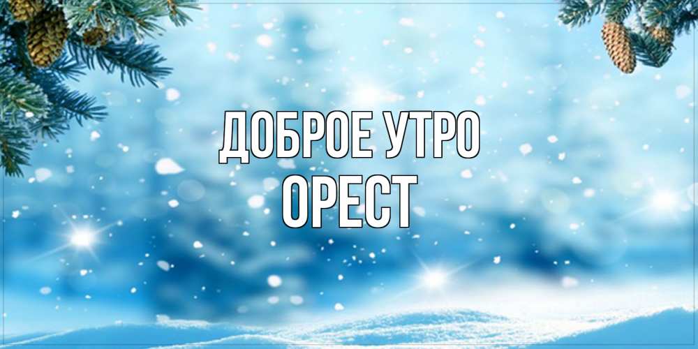 Открытка на каждый день с именем, Орест Доброе утро зимнее доброе утро Прикольная открытка с пожеланием онлайн скачать бесплатно 