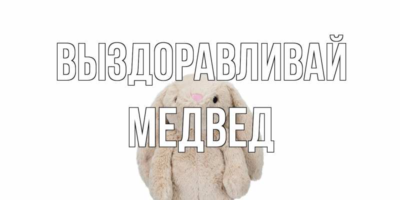 Картинка Выздоравливай, Медвед