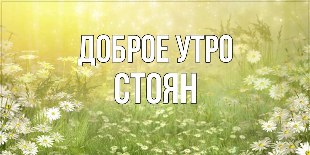 Открытка на каждый день с именем, Стоян Доброе утро доброе утро Прикольная открытка с пожеланием онлайн скачать бесплатно 