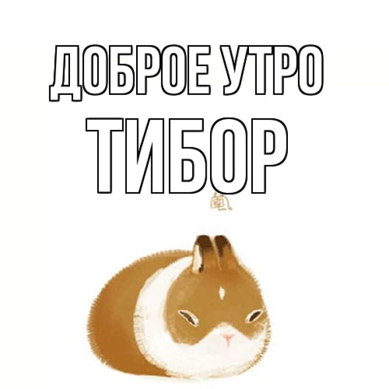 Открытка с именем, Тибор, Доброе утро