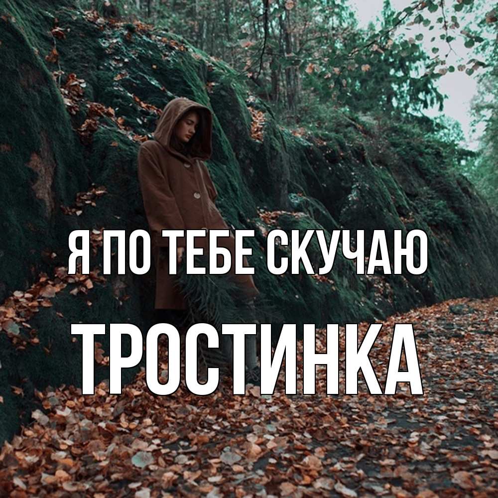 Открытка на каждый день с именем, Тростинка Я по тебе скучаю скука 1 Прикольная открытка с пожеланием онлайн скачать бесплатно 