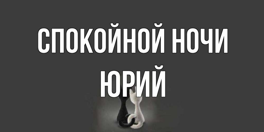 Открытка на каждый день с именем, Юрий Спокойной ночи коты Прикольная открытка с пожеланием онлайн скачать бесплатно 
