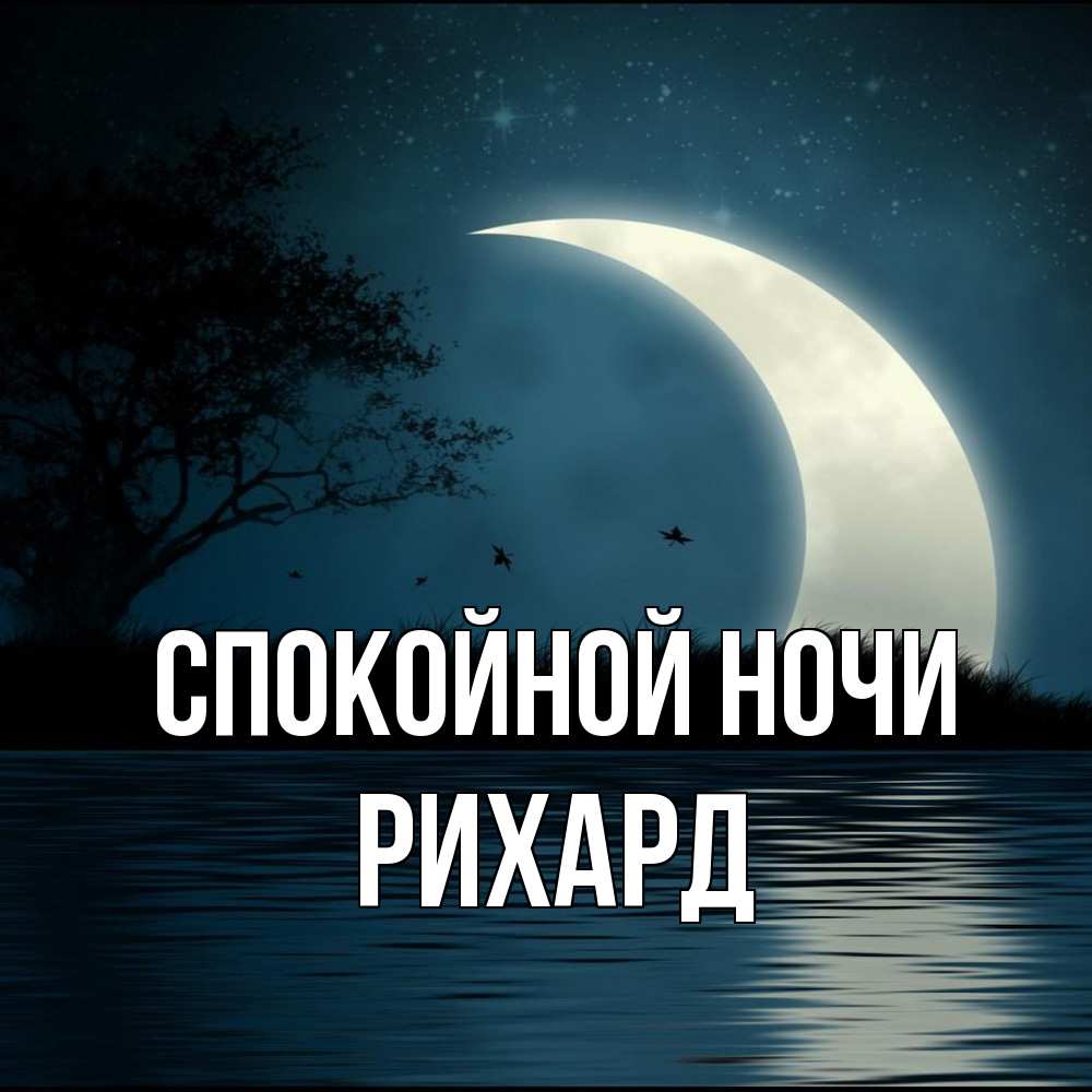 Открытка на каждый день с именем, Рихард Спокойной ночи вода Прикольная открытка с пожеланием онлайн скачать бесплатно 