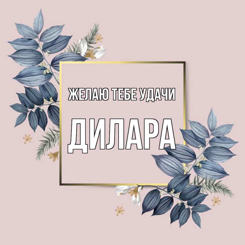 Картинка Желаю тебе удачи, Дилара