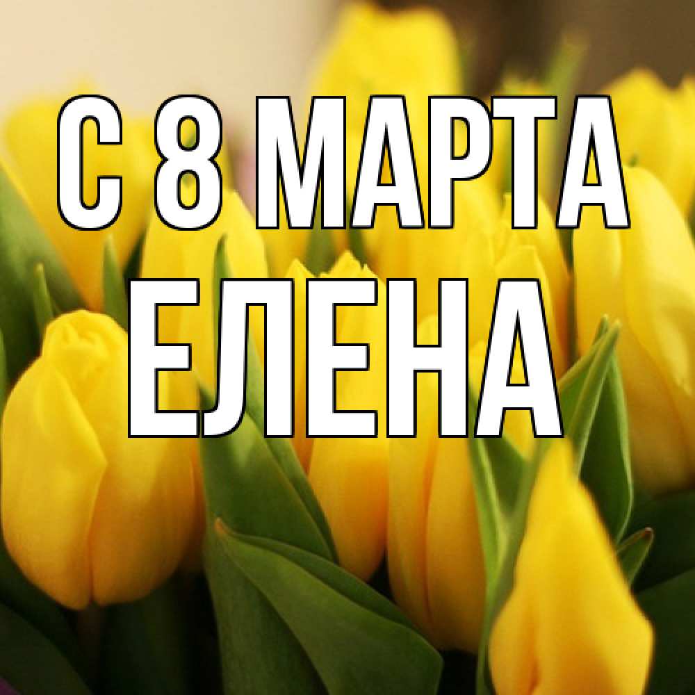 Открытка на каждый день с именем, Елена C 8 МАРТА цветы Прикольная открытка с пожеланием онлайн скачать бесплатно 
