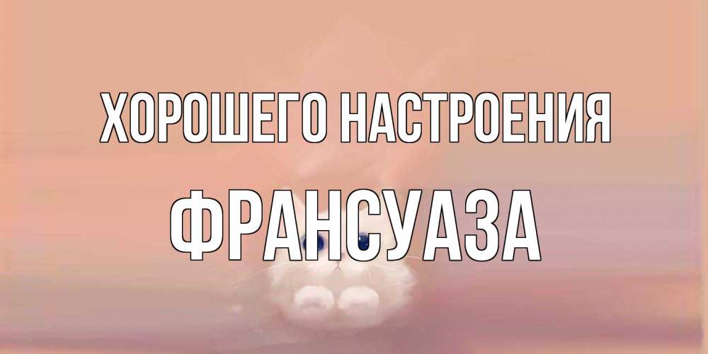 Открытка на каждый день с именем, Франсуаза Хорошего настроения кошка Прикольная открытка с пожеланием онлайн скачать бесплатно 