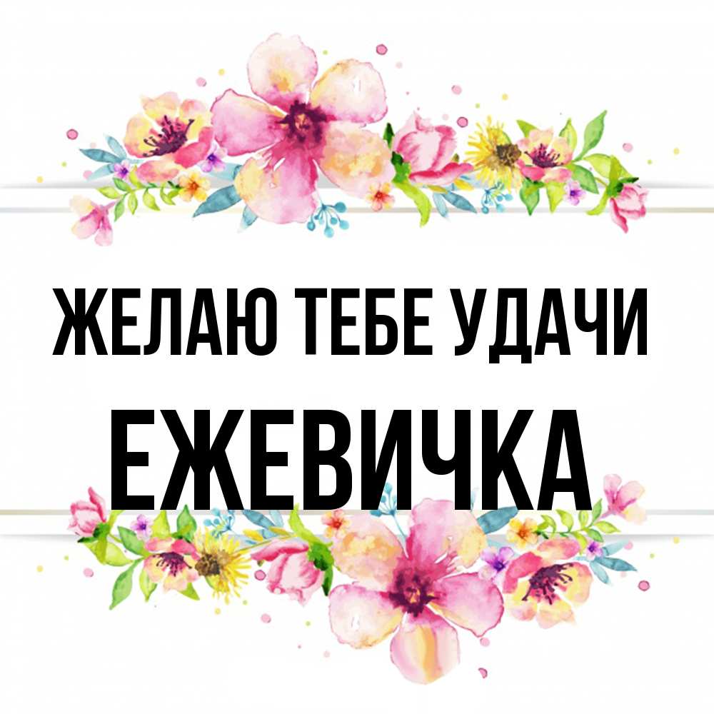 Открытка на каждый день с именем, ежевичка Желаю тебе удачи пусть повезет 1 Прикольная открытка с пожеланием онлайн скачать бесплатно 