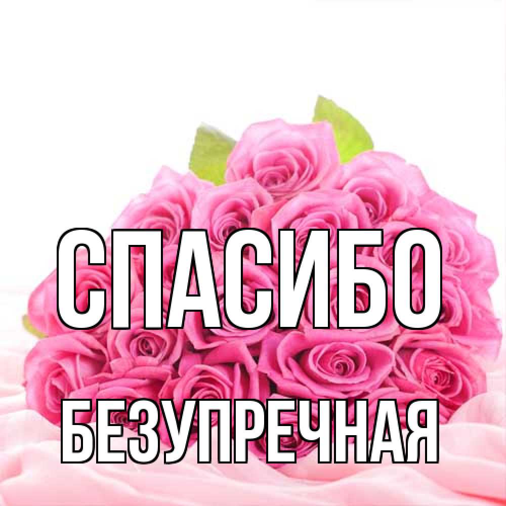 Открытка на каждый день с именем, Безупречная Спасибо розовые розы с подписью Прикольная открытка с пожеланием онлайн скачать бесплатно 